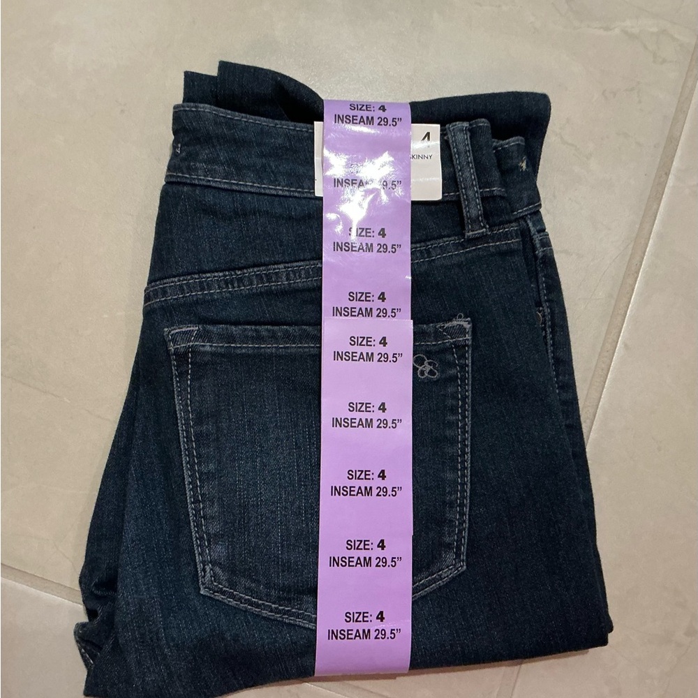 Jessica Simpson Women's High Rise Skinny Jeans - Dark Blue - Picture 2 of 2